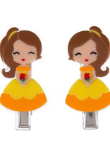 Lilies & Roses LR Alligator Clips Cute Doll Yellow Dress AC078-4