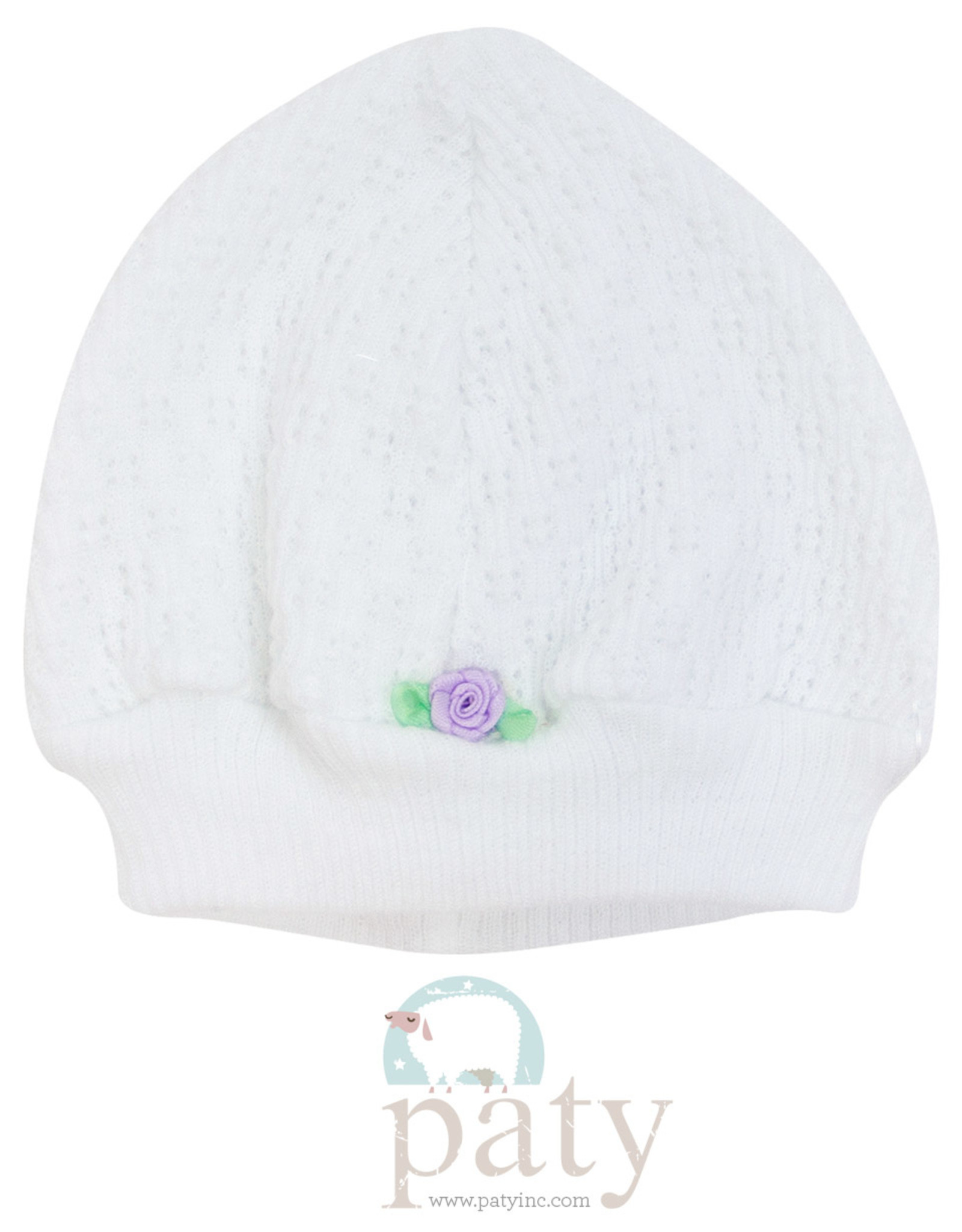 Paty, Inc. 105R Beanie Cap Lavender Rosette