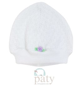 Paty, Inc. Beanie Cap Lavender Rosette