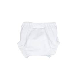 Kissy Kissy White Ruffle Diaper Cover