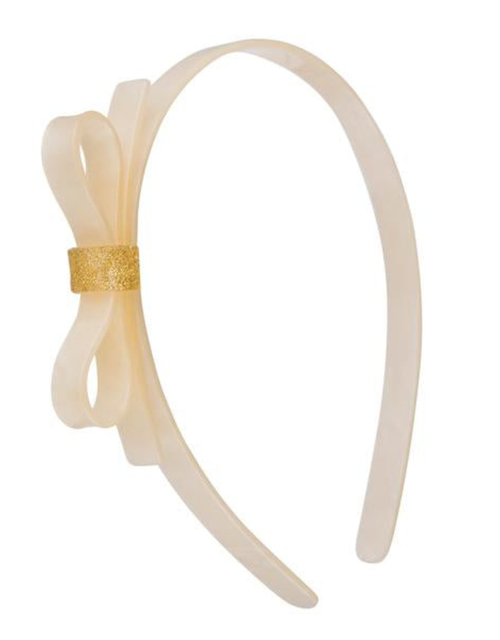 Lilies & Roses LR Headband Thin Bow Cream Pearl H032-1E