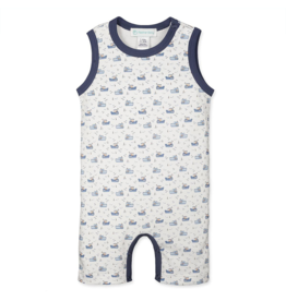 Feather Baby Tank Romper Tugboats