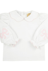 TBBC Emma's Elbow Patch Top Worth Ave White/Palm Beach Pink