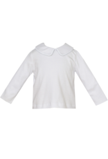 Petit Bebe 476LS Knit White Peter Pan Shirt