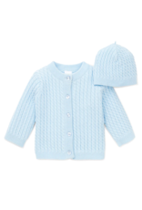 Little Me Cable Sweater Blue