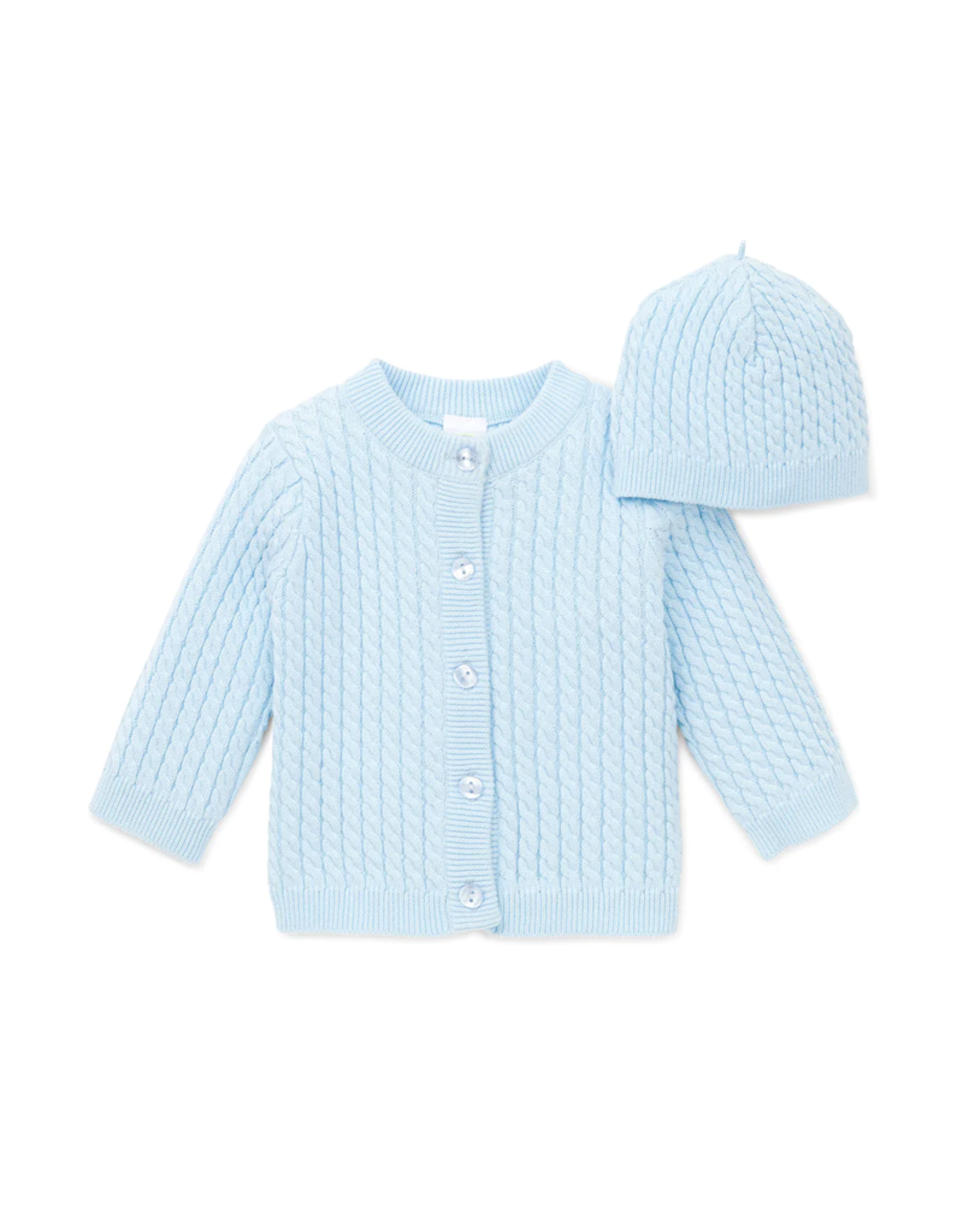 Little Me Cable Sweater Blue
