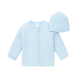 Little Me Cable Sweater Blue