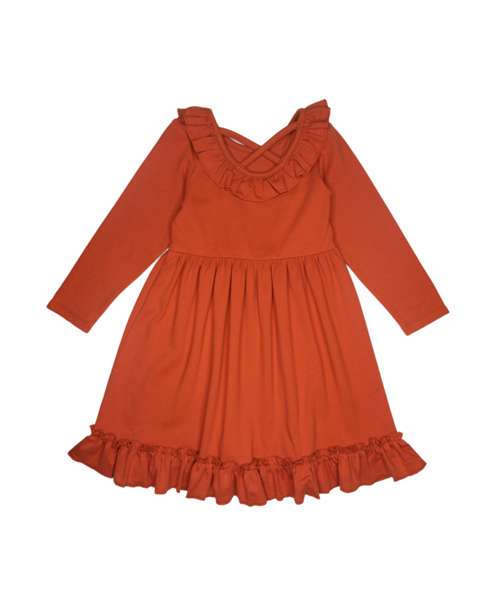 Millie Jay 639 Claire Crossback Rust Dress