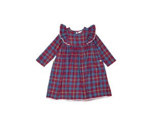 blue plaid christmas dress Disney Princess Toddler Girl Moana Childlike Ruffle Flutter-sleeve Dress Turquoise, Turquoise / 2 Years main image 1