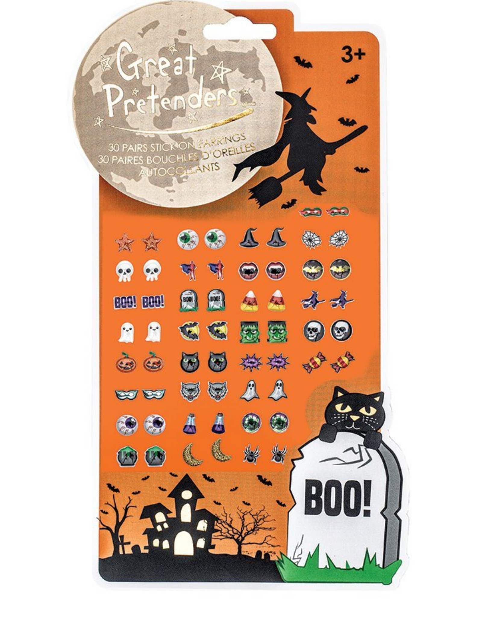 GreatPretenders 87507 Halloween Sticker Earrings