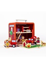 Jack Rabbit Creations Fire House Suitcase Playset