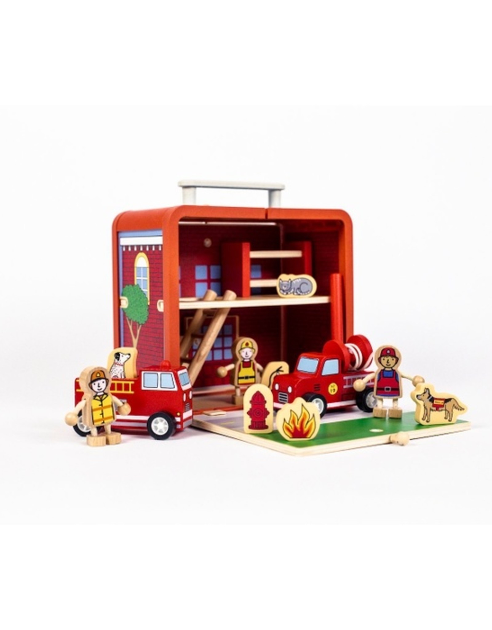 Jack Rabbit Creations Fire House Suitcase Playset