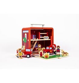 Jack Rabbit Creations Fire House Suitcase Playset