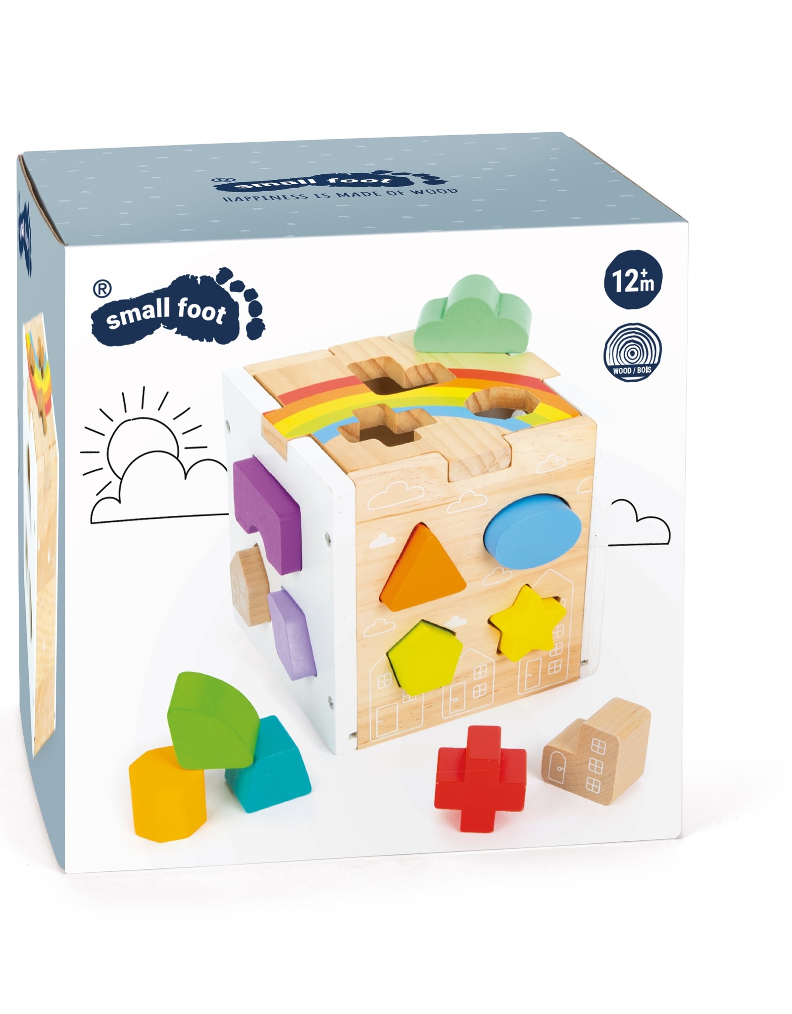 Hauck Toys 11777 Rainbow Shape Sorter Cube Playset