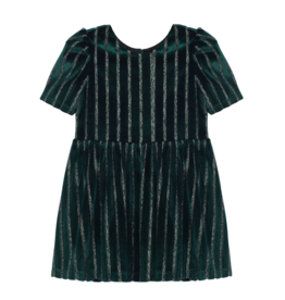 Isobella and Chloe Green Velvet Dress