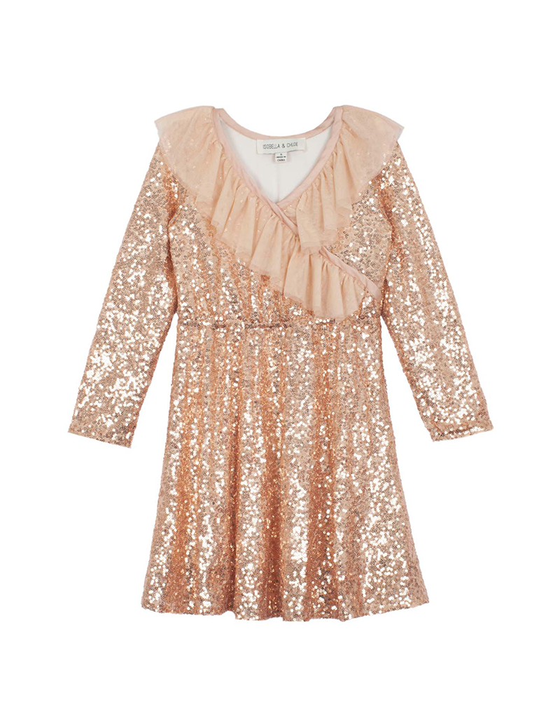chloe rosegold sequin dress Chloe Maxi Dress Sequin Rose Gold Augustine