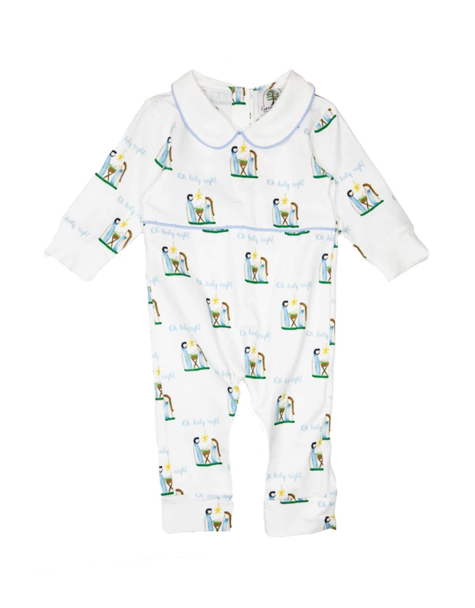Cypress Row O Holy Night Boy Collared Romper