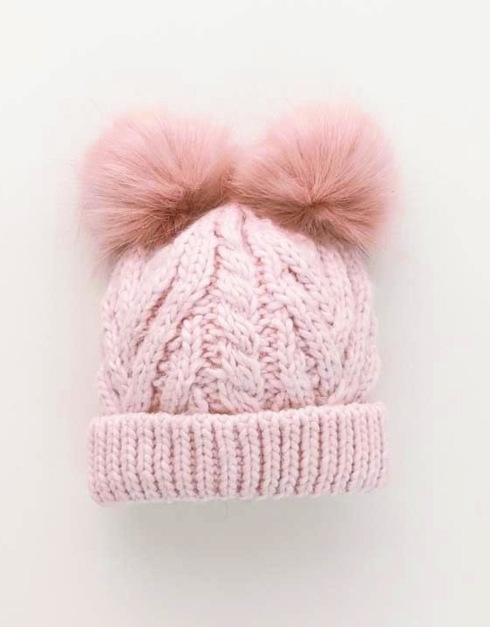 Huggalugs Huggalugs Fluffer Hat Blush Pink