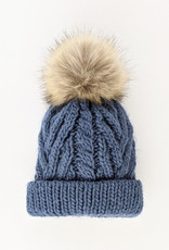 Huggalugs Pom Pom Hat Slate Blue