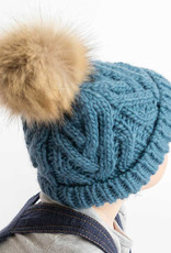 Huggalugs Pom Pom Hat Slate Blue