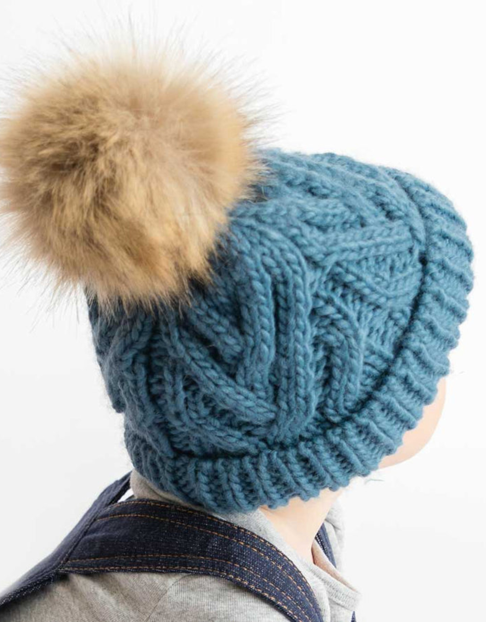 Huggalugs Pom Pom Hat Slate Blue