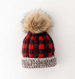 Huggalugs Buffalo Check Hat Red