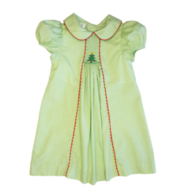 Baby Blessings Green Smocked Tree Dress