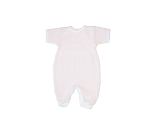 Paty Inc. Short Sleeve Romper Solid Stripe Pink Spoiled Sweet