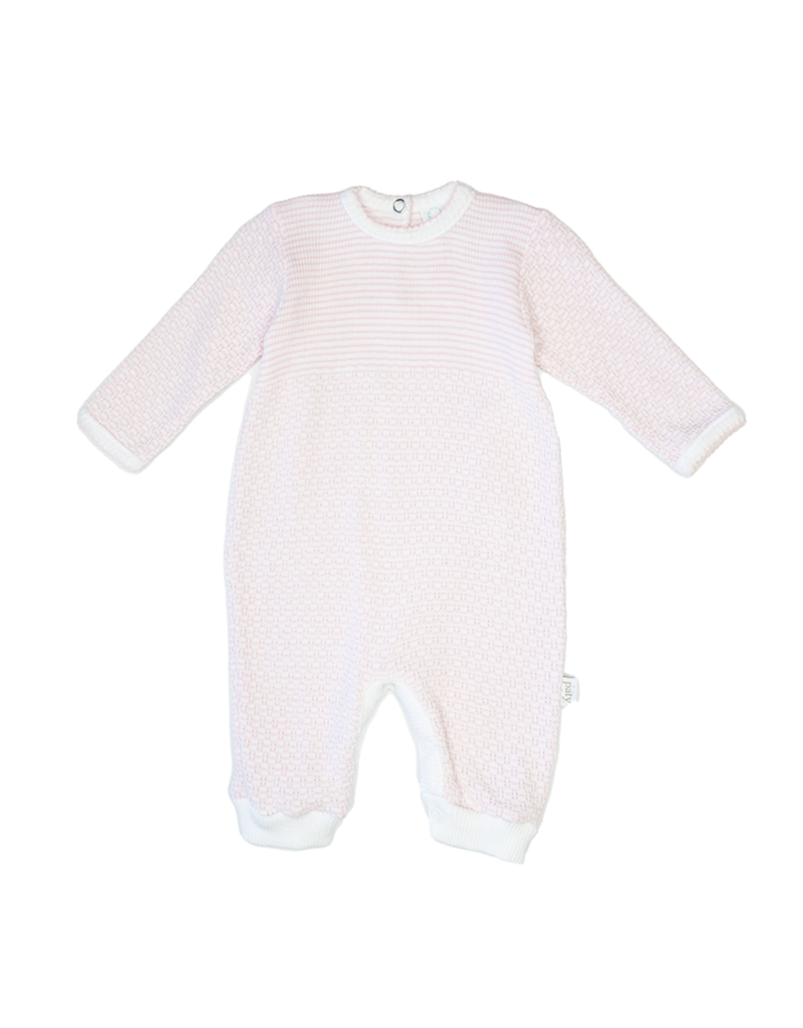 Paty, Inc. 266 l/s cuffed romper pink