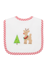 3 Marthas 3M medium appliqued bib Reindeer
