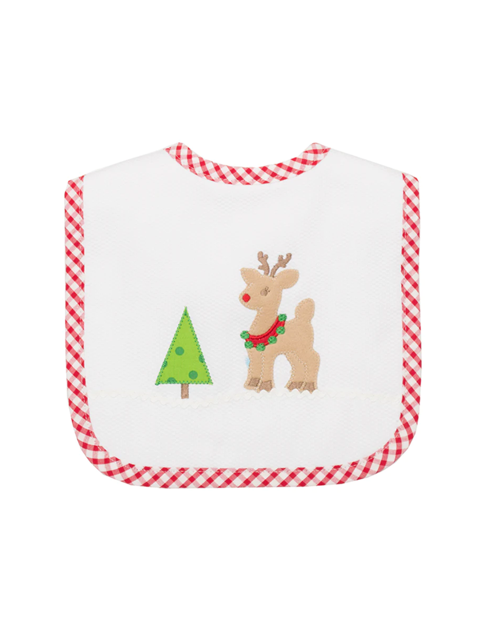 3 Marthas 3M medium appliqued bib Reindeer