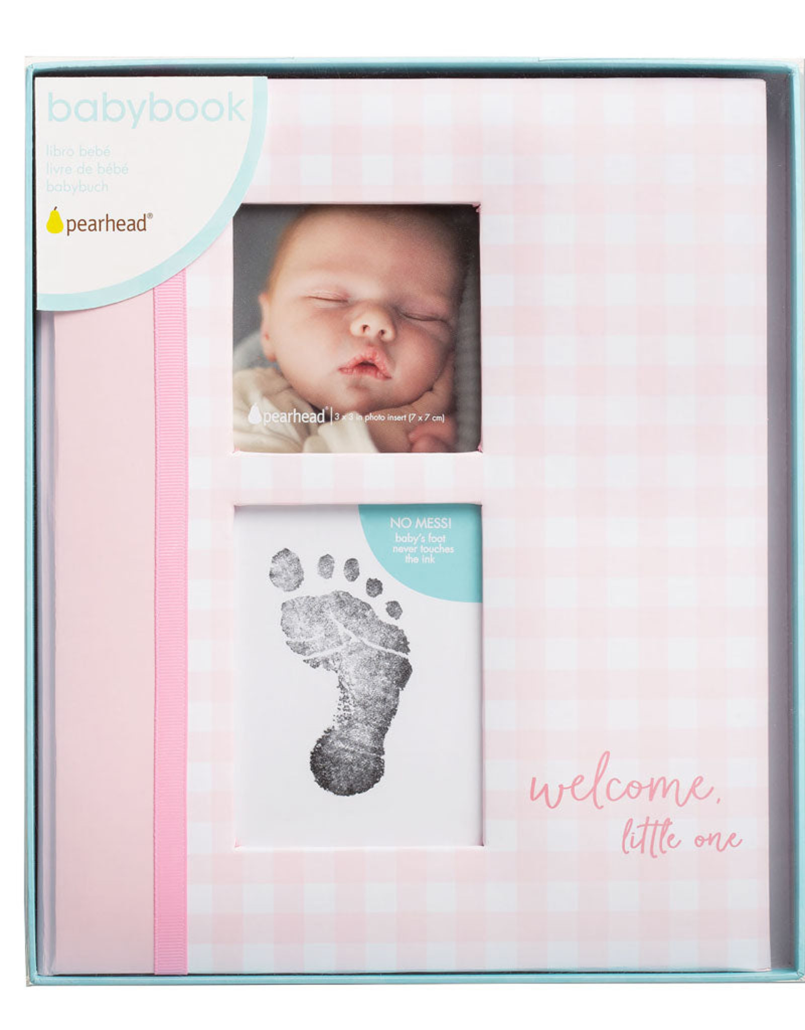 Pearhead Baby Memory Book Pink Gingham