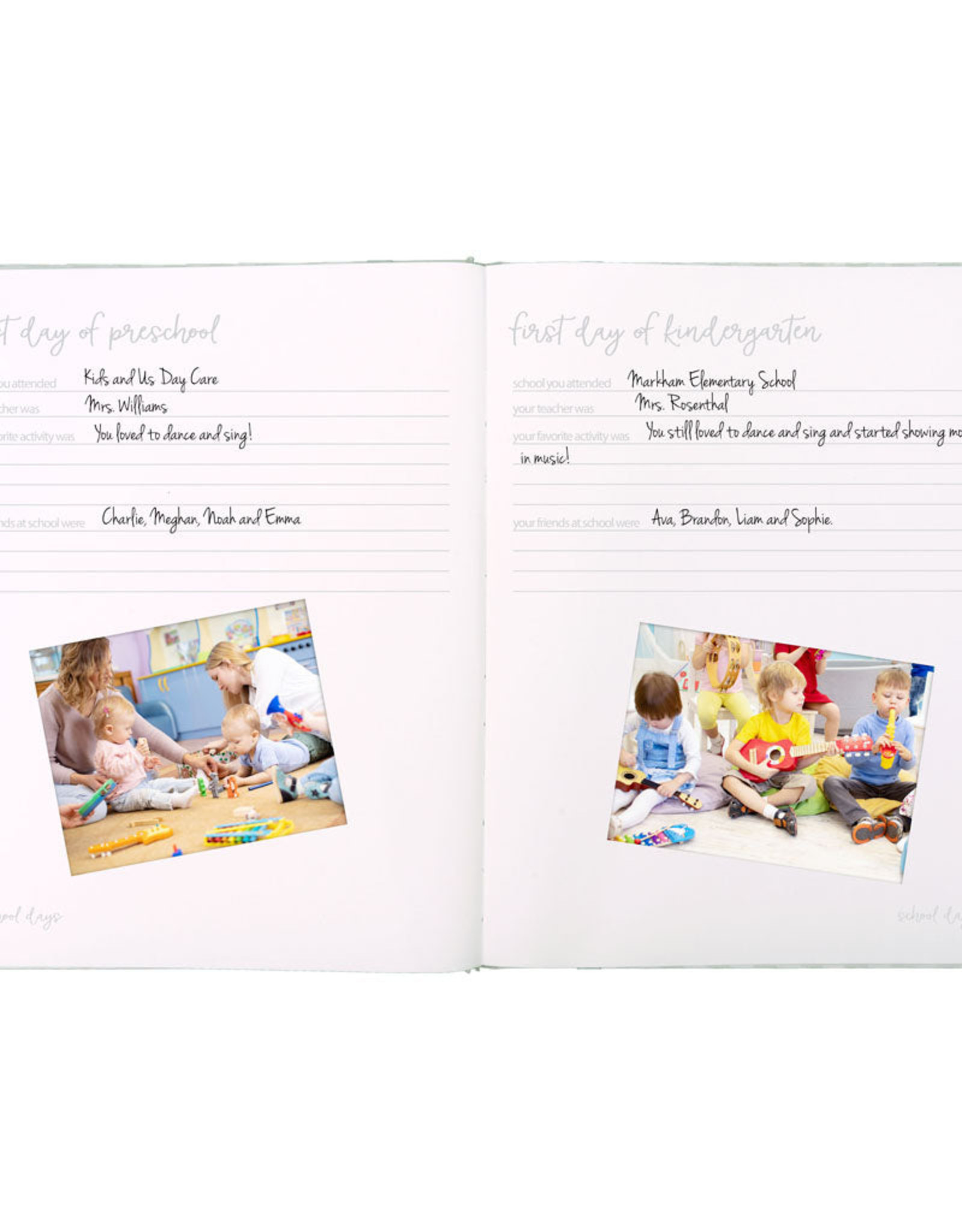Pearhead Baby Memory Book Gray Gingham