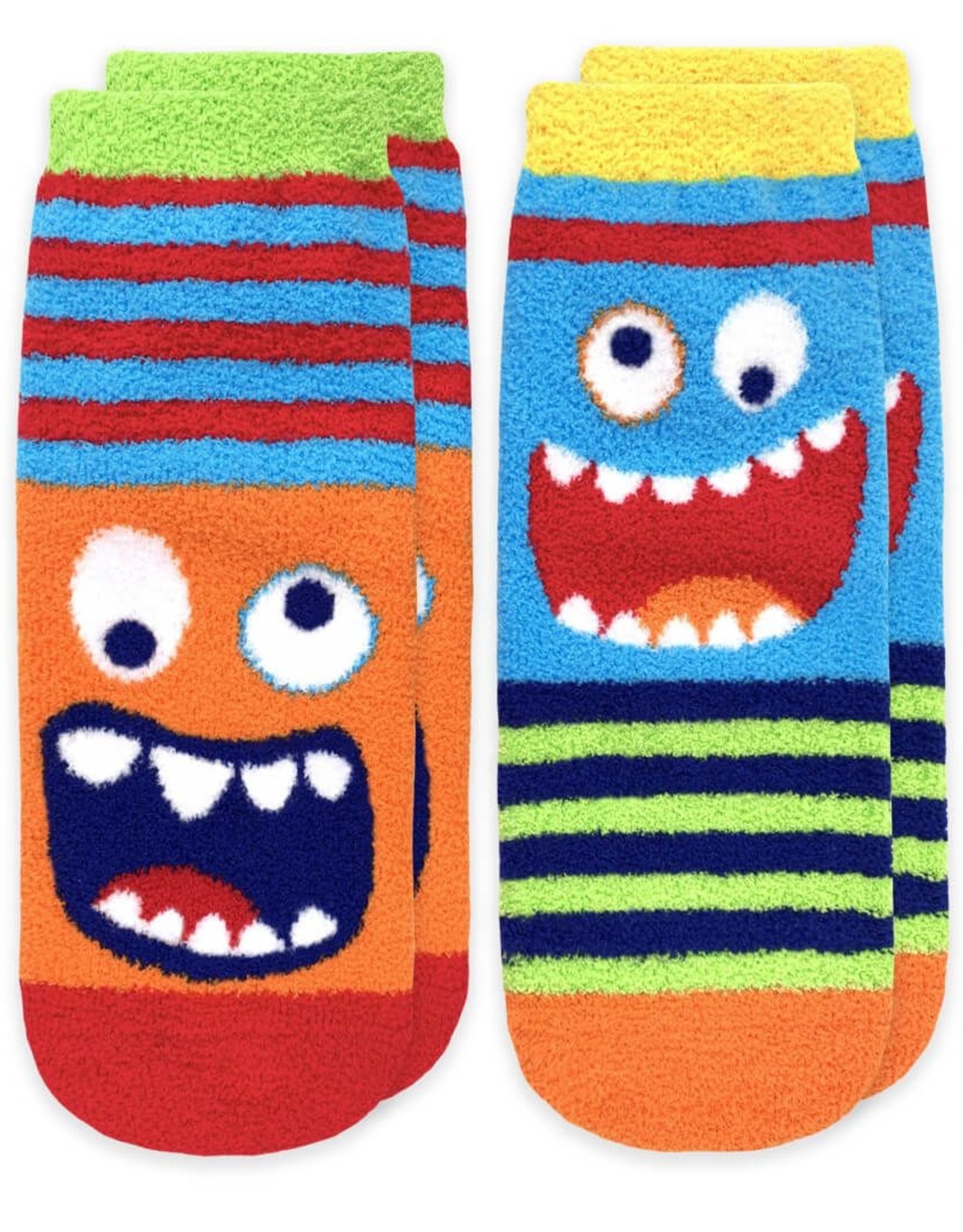 Jefferies Socks Girls Rainbow Fuzzy Non-Skid Slipper Knee High