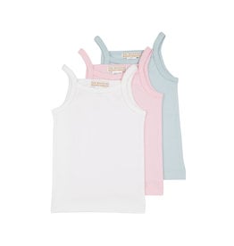 TBBC Caroline Camisole Set Palm Beach Pink/Worth Ave White/BHB