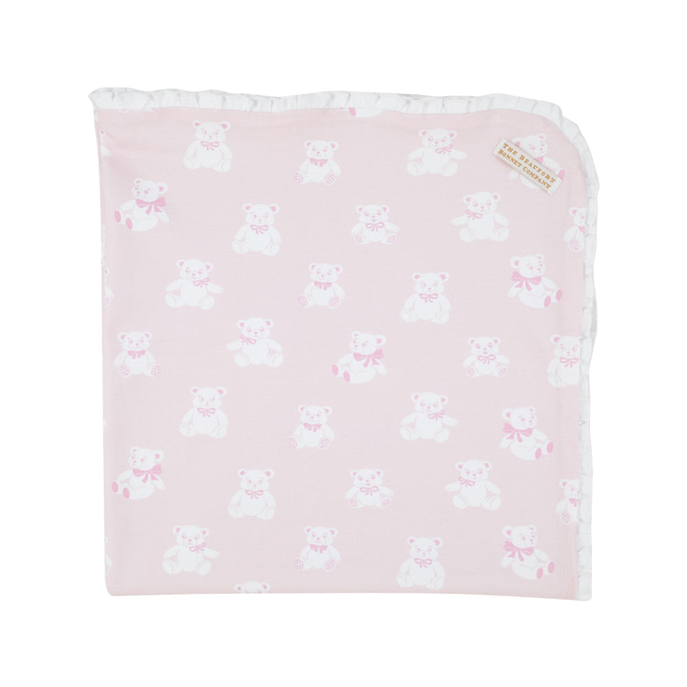 TBBC Baby Buggy Blanket Cuddlebug Bear Pink Spoiled Sweet Boutique Spoiled Sweet Boutique