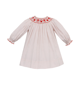 Petit Bebe Sweetheart Long Sleeve Bishop Dress