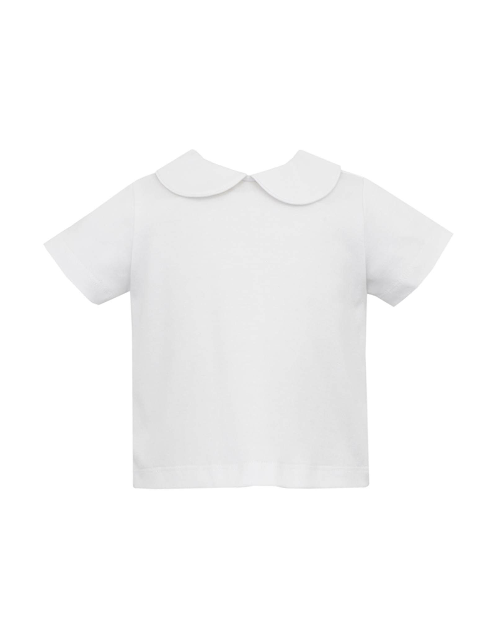 Petit Bebe 465SS Knit White Peter Pan Shirt