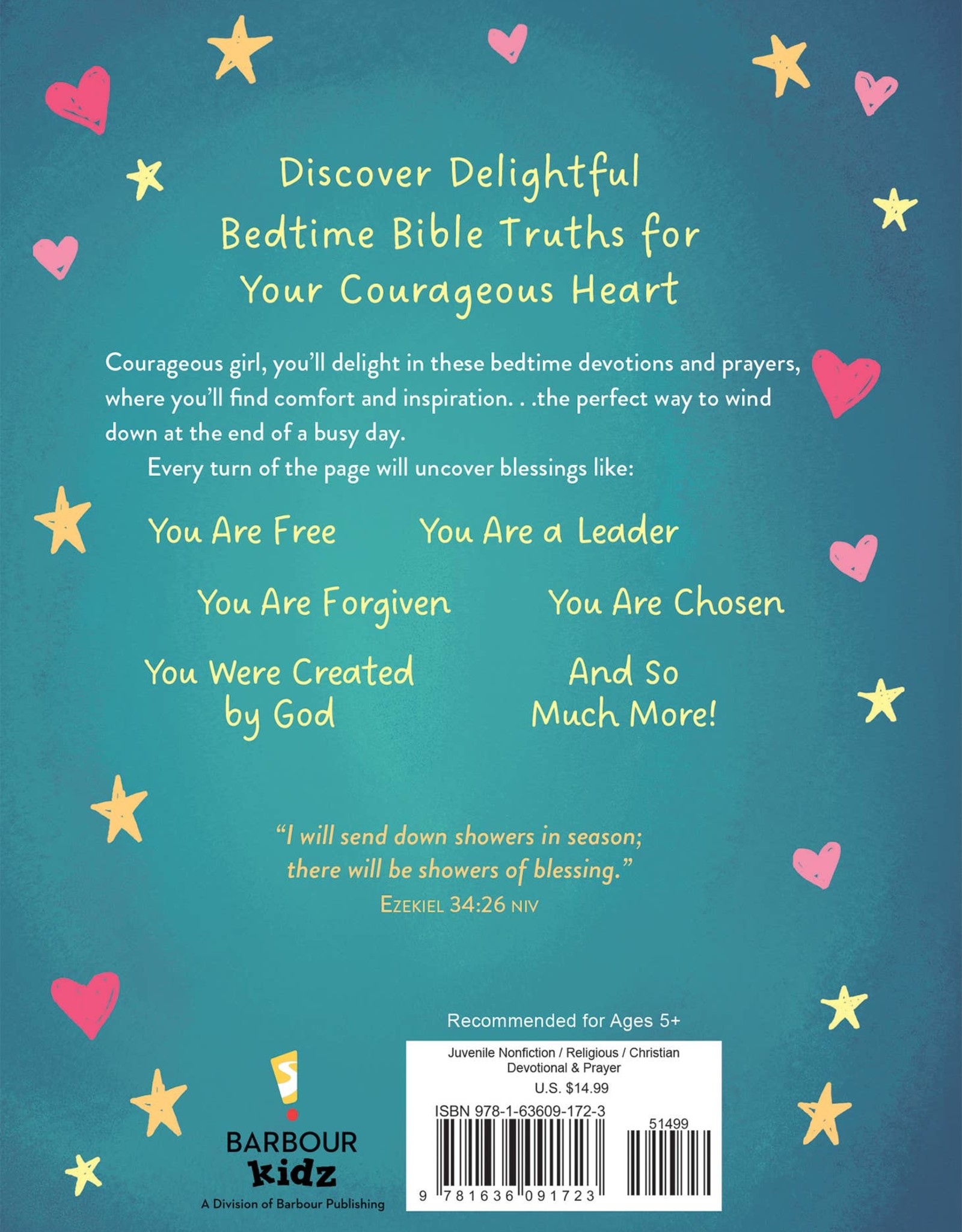 Barbour Publishing Bedtime Blessings and Prayers for Courageous Girls