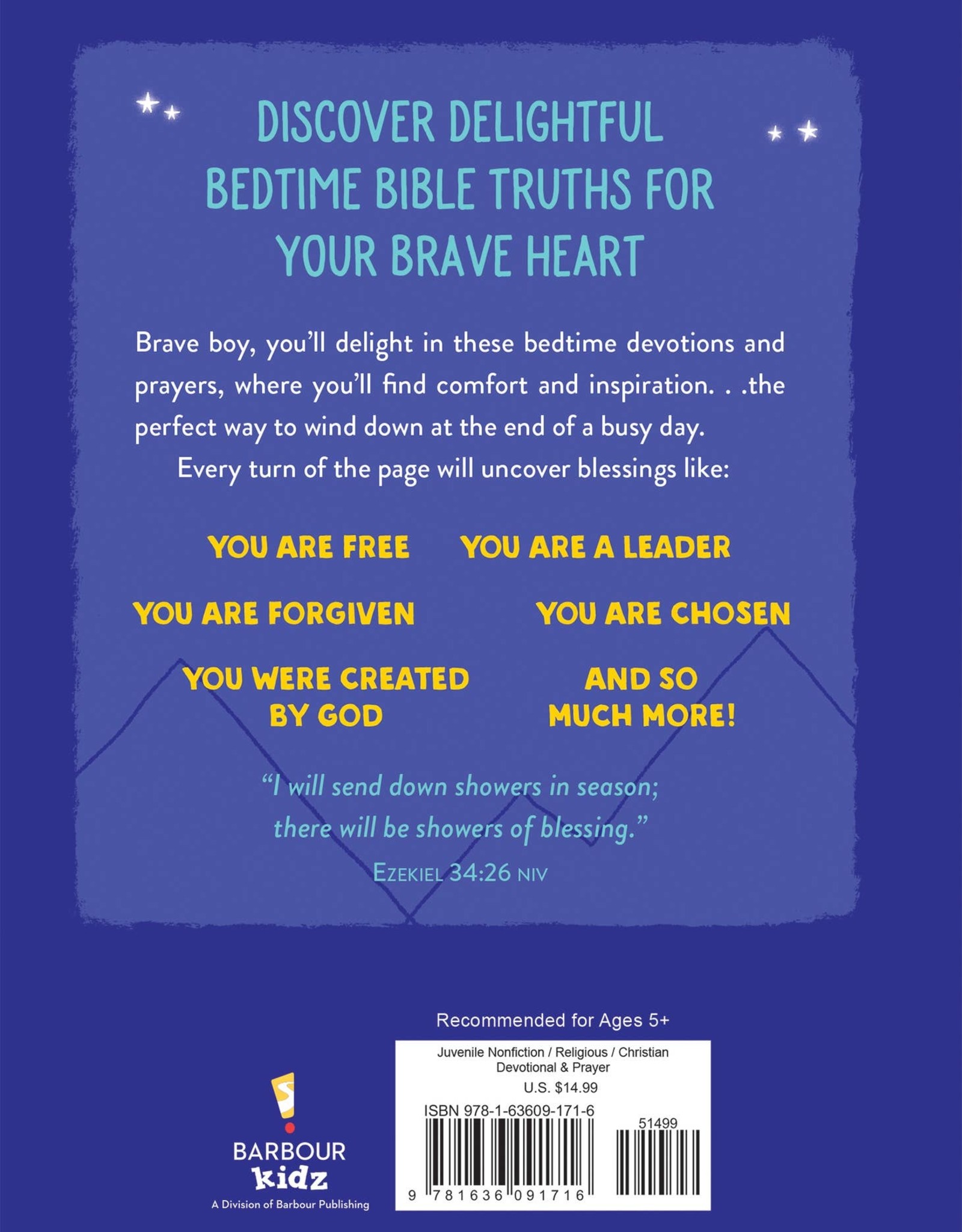 Barbour Publishing Bedtime Blessings and Prayers for Brave Boys