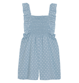 Mabel and Honey Pebble Dot Woven Romper