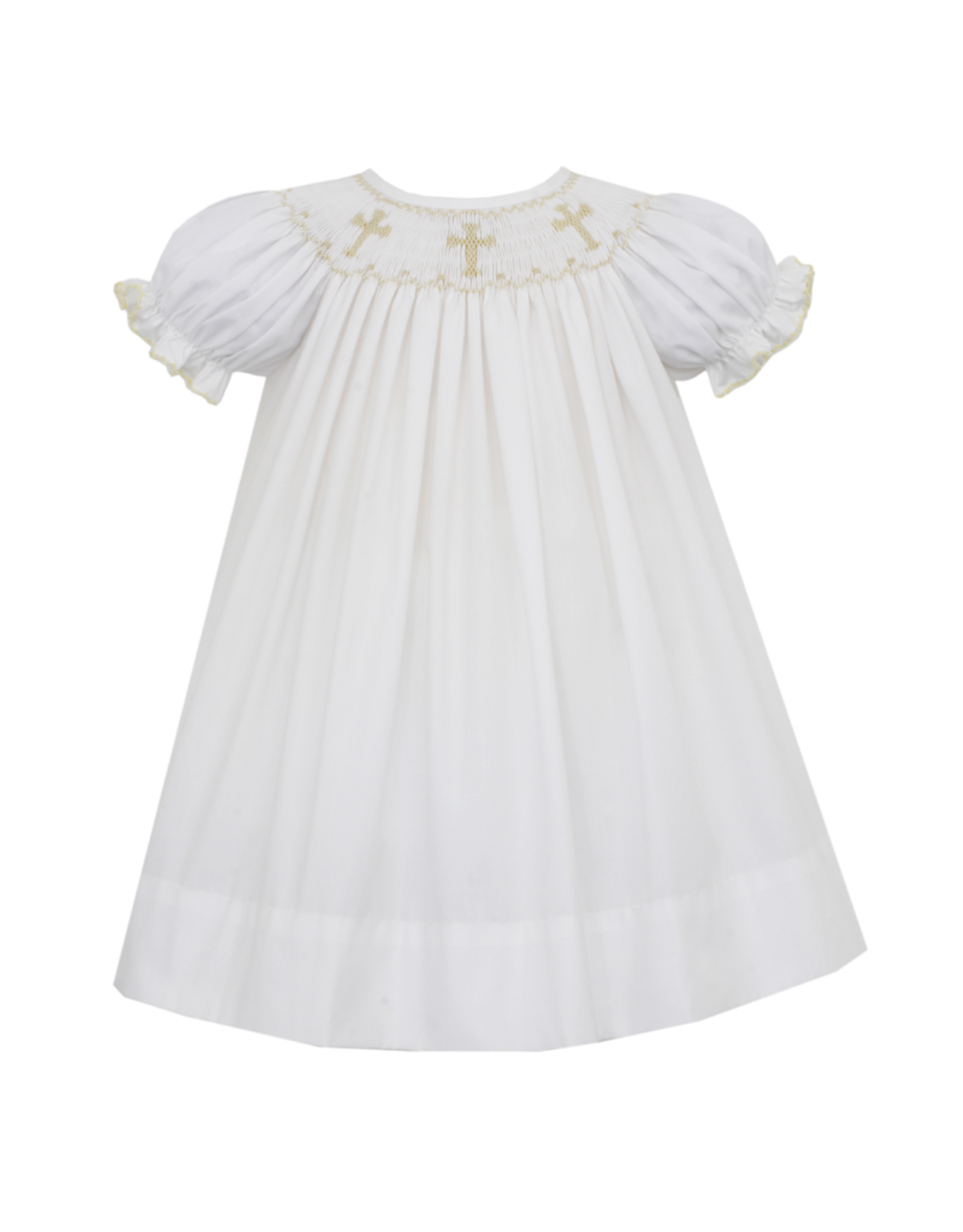 Petit Bebe 116A Cross Smocked Bishop Dress