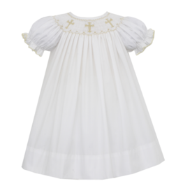 Petit Bebe Cross Smocked Bishop Dress