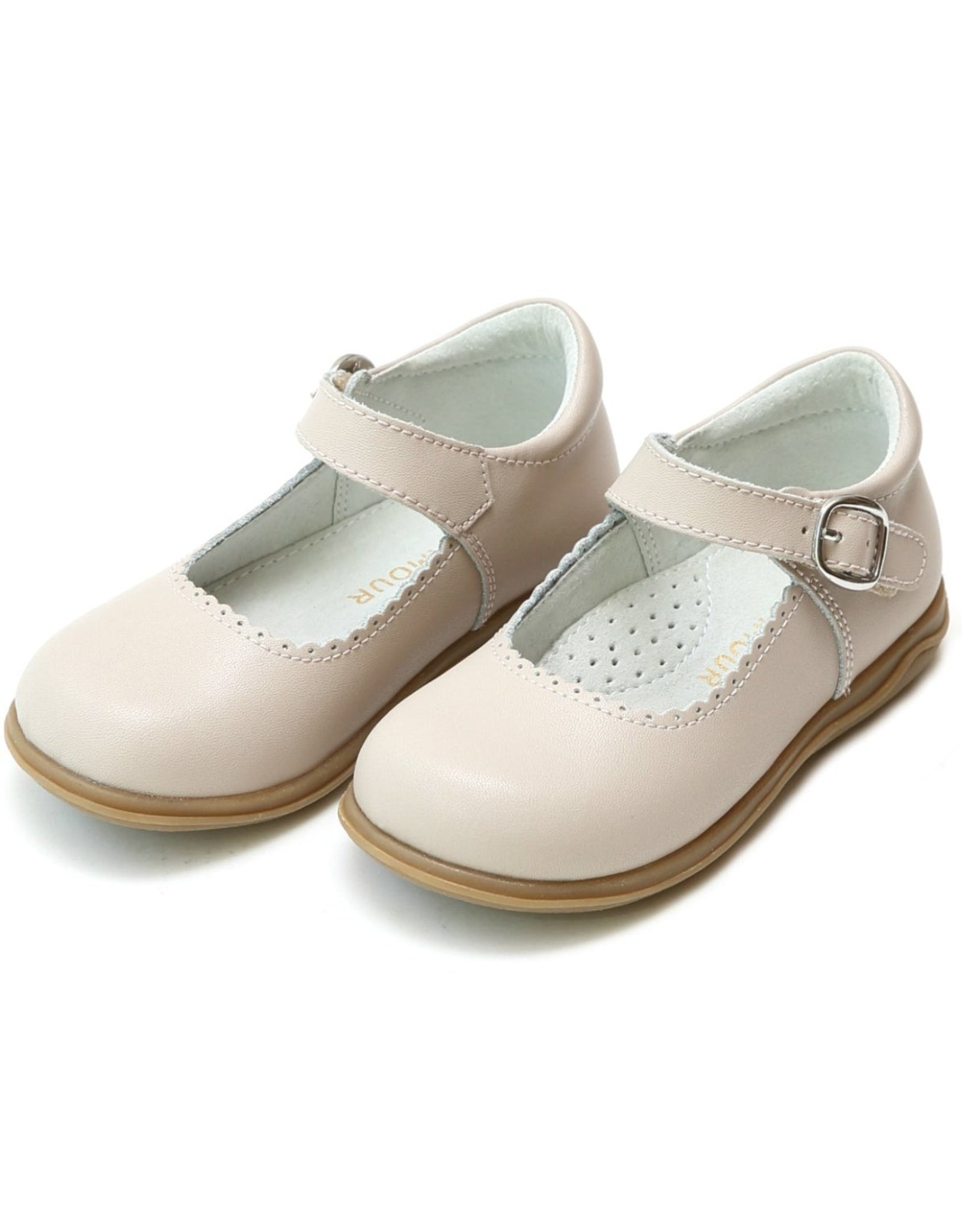 L'Amour H501 CHLOE Scalloped Mary Jane Almond