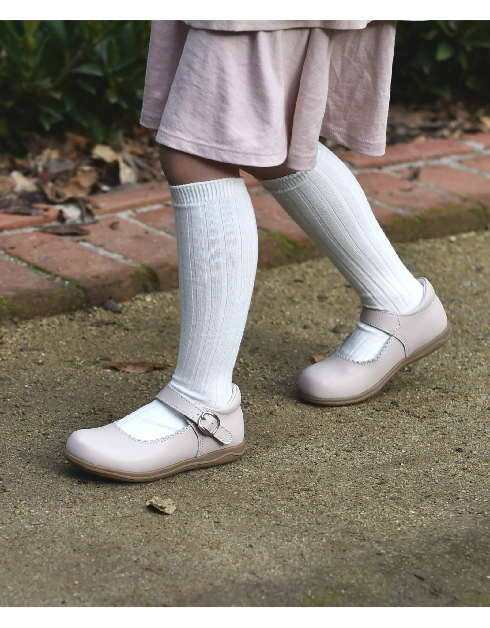 L'Amour H501 CHLOE Scalloped Mary Jane Almond