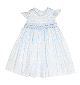 Baby Blessings Gracie Blue Floral Dress
