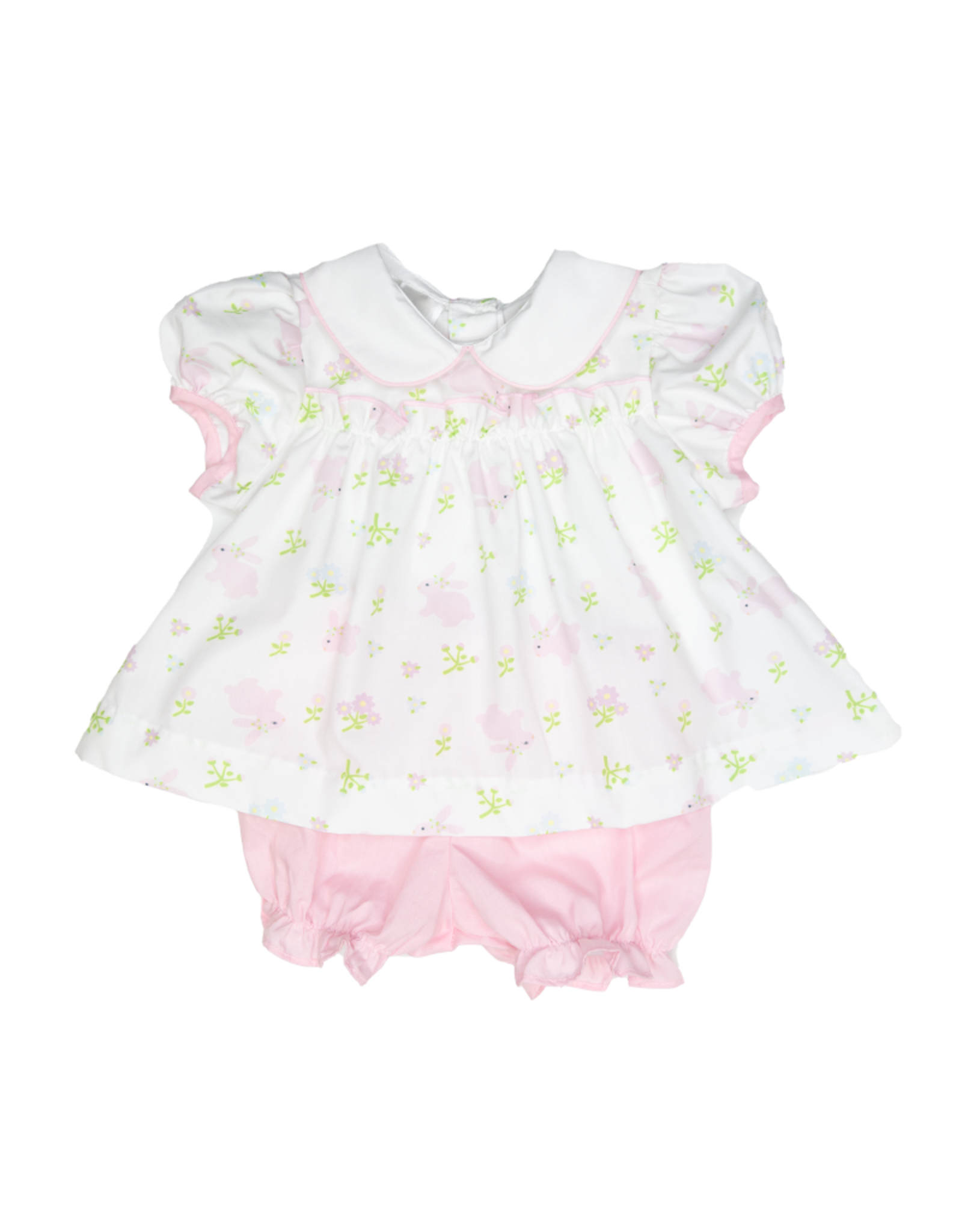 Baby Blessings BB0676 Serenity Pink Bunnies Bloomer Set