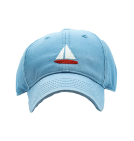 Harding Lane Embroidered Hat Chambray Sailboat