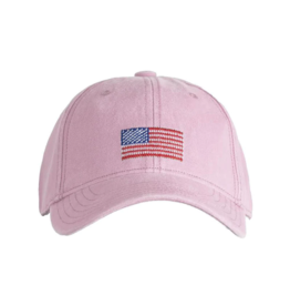 Harding Lane Embroidered Hat Light Pink American Flag