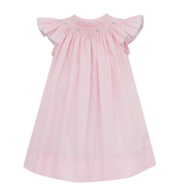 Petit Bebe Diana Pink Poplin Smocked Bishop Dress